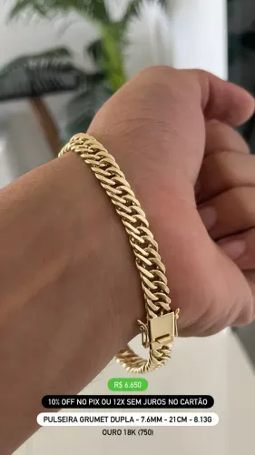 Pulseira de Ouro 18k nov