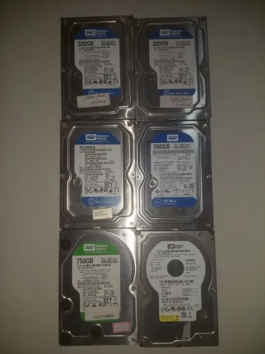 HD para pc de 250 gb, 320gb, 500gb e 750gb.