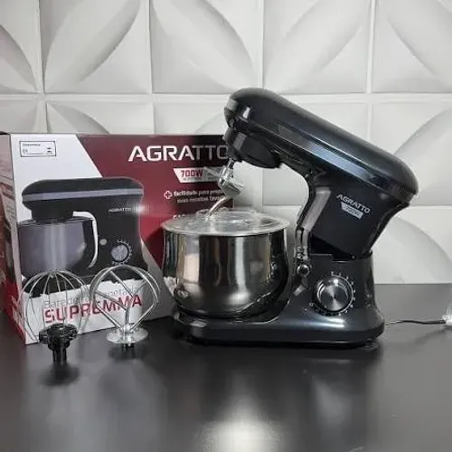 BATEDEIRA PLANETARIA SUPREMMA PRETA 5 LITROS 700W 220V AGRATTO