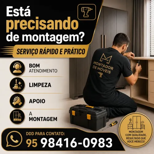 Montador de móveis em geral : guarda roupa, cômoda, armário de cozinha, painel,rack