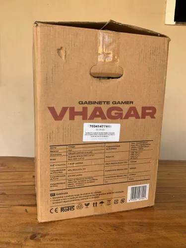 Gabinete Gamer Vhagar Preto / Lacrado