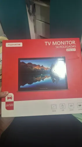 TV Monitor Portátil 14" Tomate MTM-1410 (Quase Nova / Na Caixa)