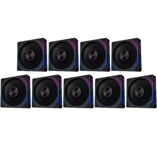 Kit 9x Fans Prism 4 RS ARGB Preto