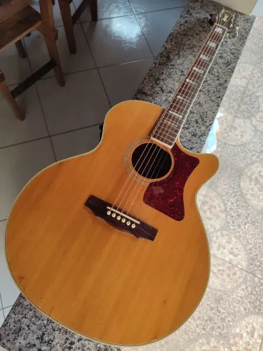 Violão Guild F47CE Made in USA Westerly RI Vintage Anos 90 Com Reparos Leia