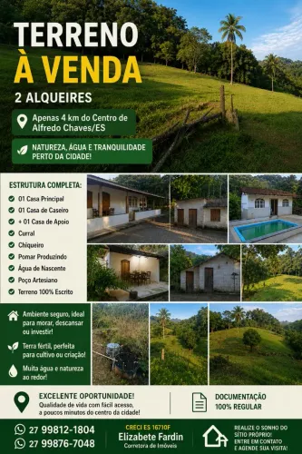 2 alqueires em Alfredo chaves