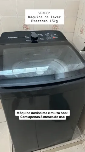 Máquina de lavar brastemp 13kg cinza