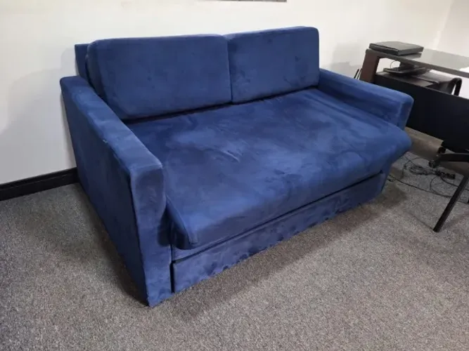 Sofá cama castor azul 2 lugares