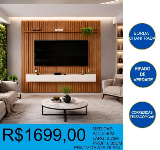 Painel ripado autêntico - entrega gratuita!