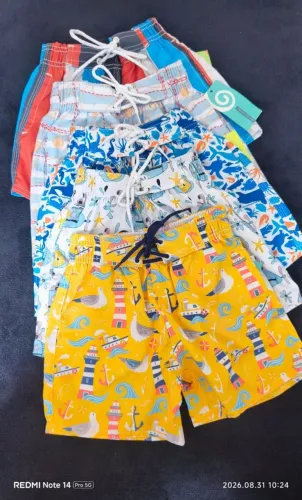 Shorts infantil Tactel 2 a 3 anos