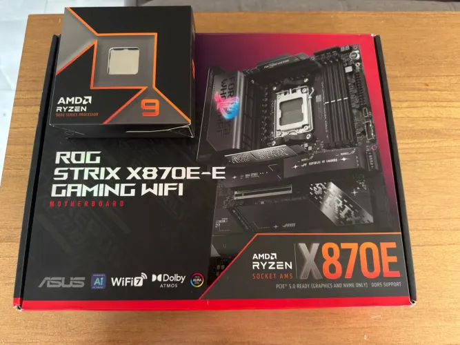 PROCESSADOR RYZEN 9 9950X + X870E-E ROG STRIX
