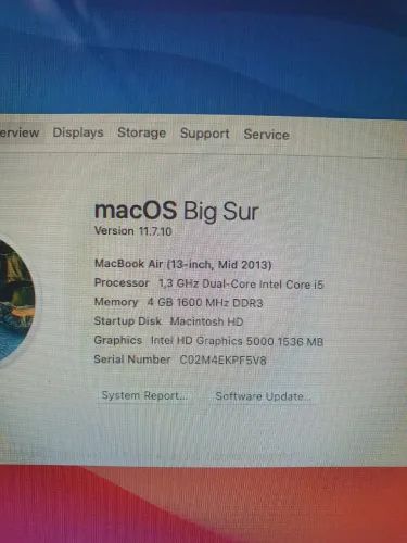 Macbook air 13 polegadas 256 ssd, Sem detalhes