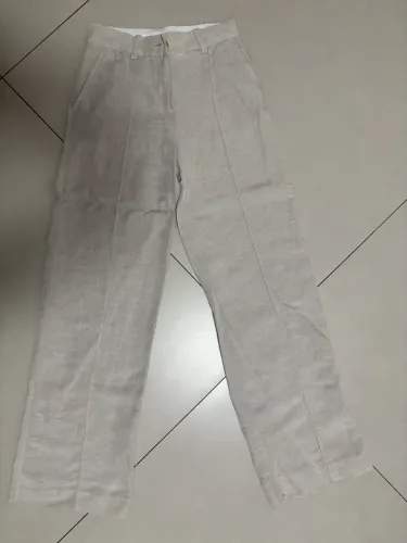 Calça nova de linho H&M nova nunca usada cor cru