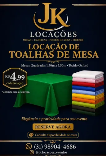 Aluguel de Forros de Mesas