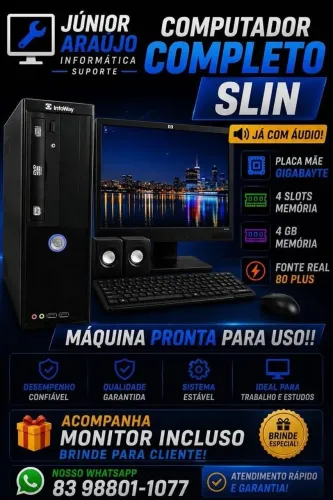 Computador Completo Slin Trabalho e Estudos (( Aceitamos Cartões Ou Pix))
