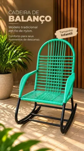 ? PRÉVIA DE DIA DAS CRIANÇAS! ? CADEIRA DE BALANÇO INFANTIL EM NYLON ? R$ 150