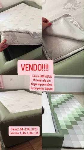 Cama montessoriana infantil com tapete