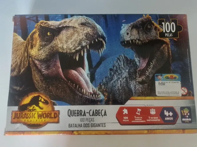 Jurassic World, quebra-cabeça Batalha dos Gigantes, 100 peças