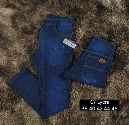 Calças jeans masculina com Lycra