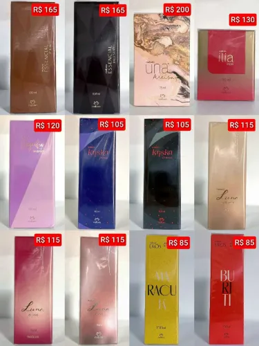 Perfumes femininos Natura PREÇOS NA FOTO