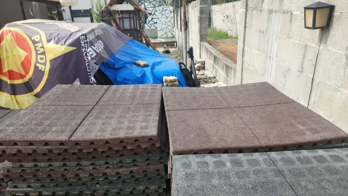 Piso emborrachado de tatame