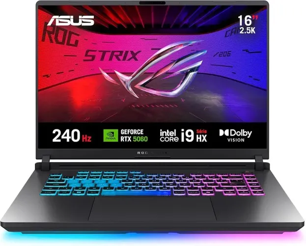 NOTEBOOK GAMER ROG STRIX CORE I9 | RTX 5060 |  16GB RAM |  512 SSD
