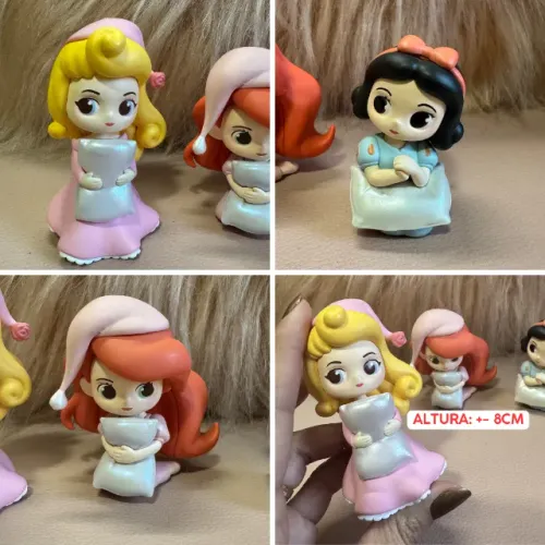 Miniso Blind Box Disney Princess Pajamas Bag Charm - Kit com 3 (