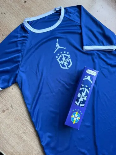 CAMISETA AZUL JORDAN BRASIL DRY FIT