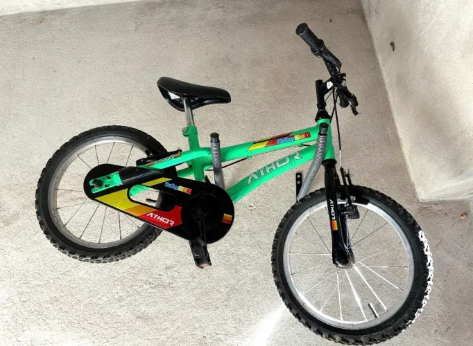 Bicicleta Infantil Aro 16 Athor C/rodinha Cor Verde