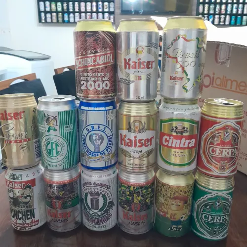 Lote 15 latas cervejas brasileiras antigas 