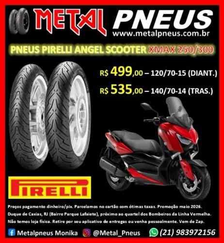 Pneu Moto Pirelli Yamaha XMax 250/300 Honda Forza 350 - Novos Com Garantia
