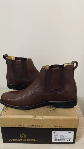 Bota Chelsea Anatomic Gel 7753 Floater Troy Café - Tamanho 41 - Usada Uma Vez