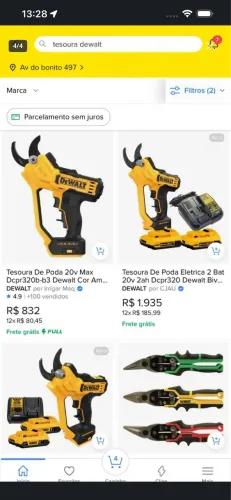 Tesoura poda Dewalt