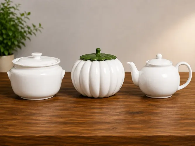 Decoração de cozinha em porcelana