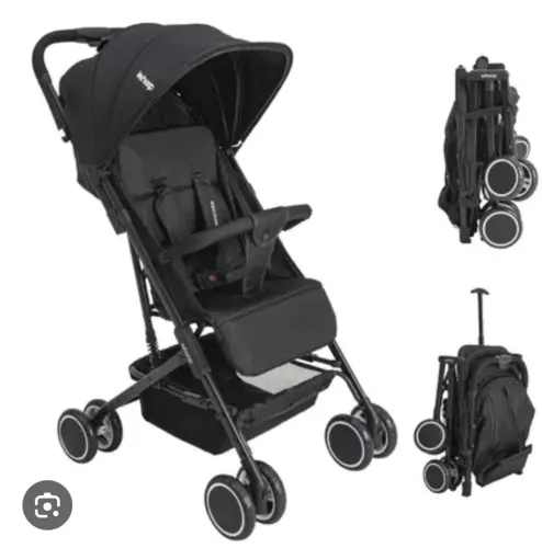 Carrinho de Bebê Compacto Básico Kiddo Whoop Preto