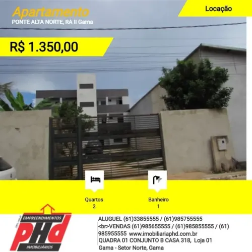Aluga se Apartamento na Ponte Alta Norte, Gama