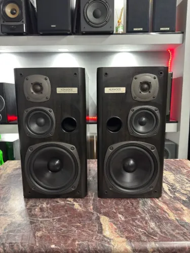 Caixas Acústicas Kenwood S-8m L - Jbl Som Par de Caixas Receiver Vintage Vitrola Blindado