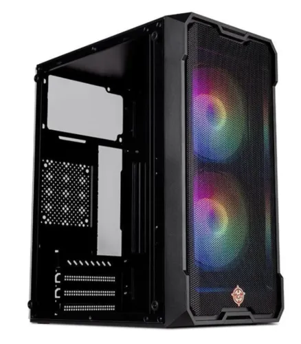GABINETE GAMER COM 2 FAN INCLUSA LATERAL DE VIDRO