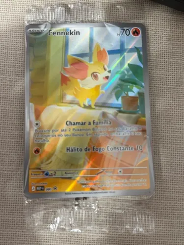 Carta Promo Fennekin Full-Art - Pokémon Caos Ascendente (ETB ME04) - Original Copag
