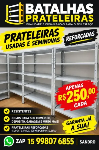 Prateleiras seminovas