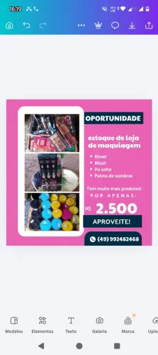 Estoque de loja de maquiagem