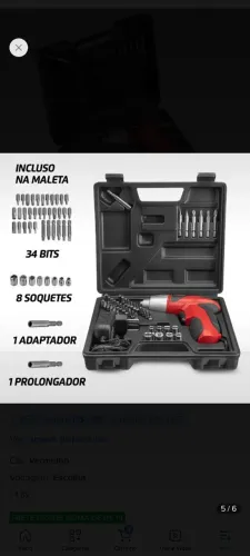 Parafusadeira mundial 3.7v