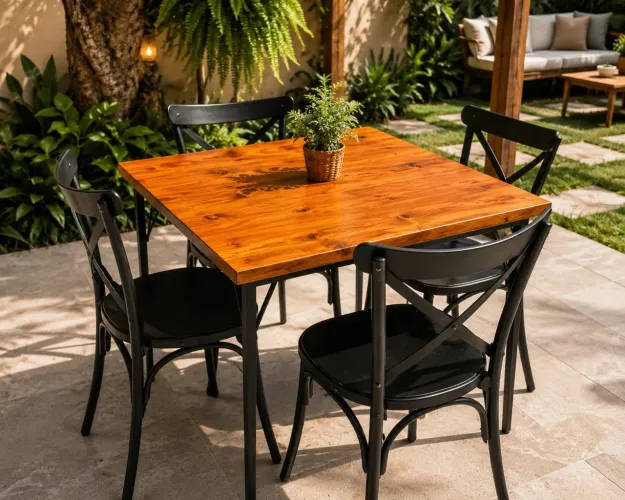 Mesa de Madeira 90x90cm - Nova
