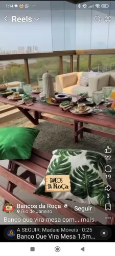 Banco que Vira Mesa 8 lugares