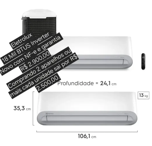 Ar condicionado Novo na caixa 18k - Inverter 