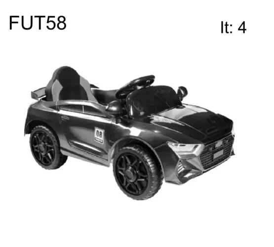 Carro Elétrico Infantil - 12V com Controle Remoto na cor preta 