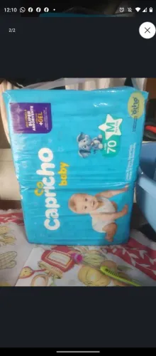 Pacote fralda capricho Tam m novo 70 fraldas
