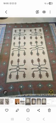 Tapete indiano Dhurrie, 1,73 X 2,66