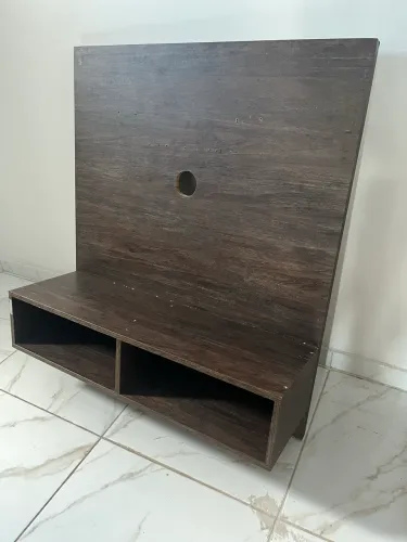 painel madeirado, suporte para TV 32