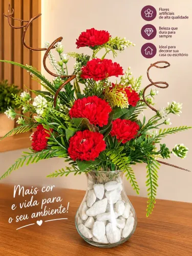 Arranjos de flores artificiais