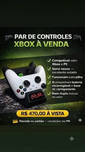 par de controlex de Xbox para Pc com base de carregamento.